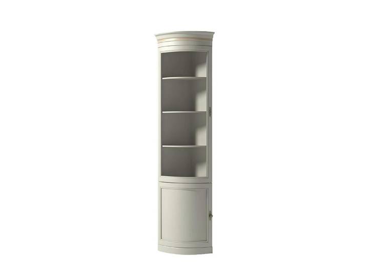 Xlmoebel Eckvitrine Eckvitrine aus Holz mit Glasfront und modernen Akzenten (Eckvitrine) Hergestellt in Europa