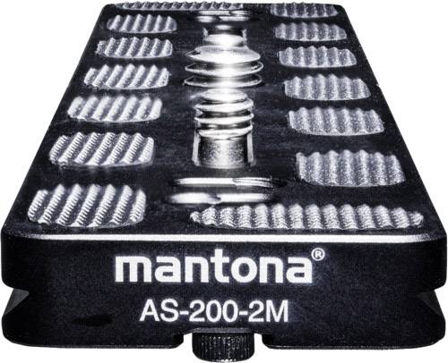 Mantona AS-200-2M Schnellwechselplatte Schnellwechselplatte Außengewinde=1/4", 3/8"