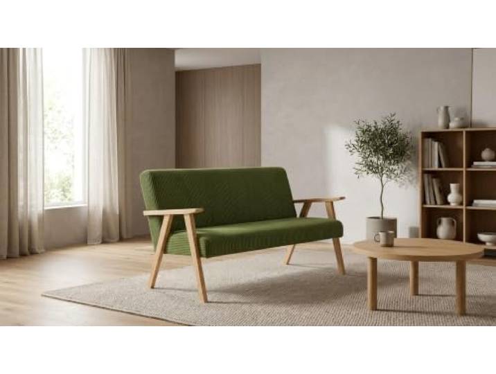 Family Meble Sofa Soler Apollo, 2-Sitzer – Grün – 246