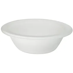 Bagasse Schale - 350ml (rund, weiß): 100 Schalen