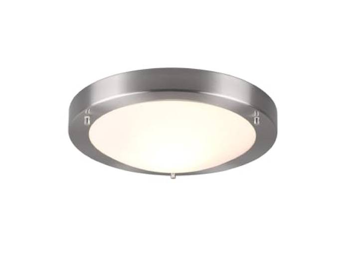 Trio 6801011-07 Plafonnier 60 W E27 Nickel Dépoli Verre Opal Dépoli