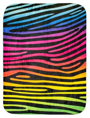 College Covers Zebra Print Throw Blanket