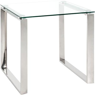 Beistelltisch HAKU "Sofatisch, Wohnzimmertisch", grau (silber, silber, silber), B:55cm H:55cm T:55cm, Tische, Beistelltisch, quadratisch - aus Metall Silber B/T/H 55/55/55 cm