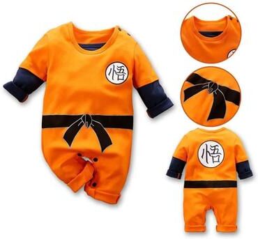 Uplift Essentials Baby Anime Inspired Romper Costume For Newborns And Toddlers 73 goku Style 3