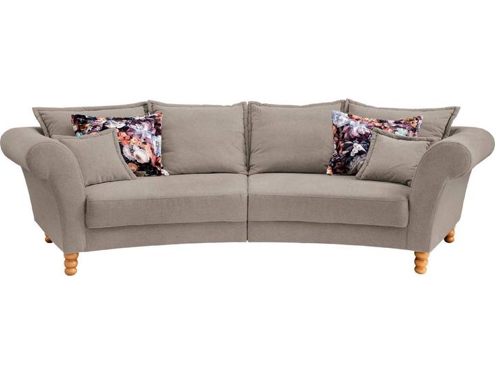 Home affaire Big-Sofa Tassilo geschwungene Formensprache, bequem, Mega Sofa, Breite 350cm, Retro romantisches Solitär Mega Sofa