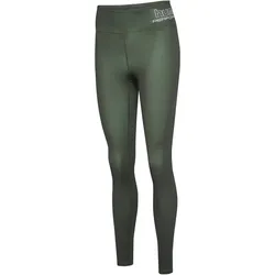 hummel hmlTE FUNDAMENTAL Mid-Waist Leggings Damen 6426 - climbing ivy XS