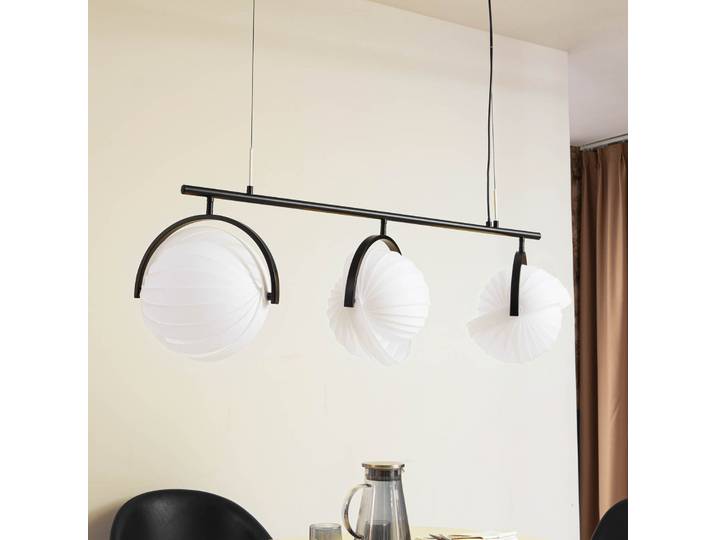 Helva 3 Suspension Noir/Blanc - Lucande - Salon / séjour - Scandinave - Plastique - Multi-ampoules