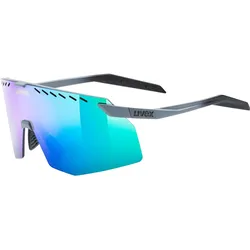 Uvex, Unisex, Sportbrille, pace stage (Grey Matt, Mirror Green), Grün, Grau