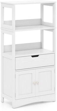 Costway Bathroom Storage Cabinet with Drawer and Shelf Floor Cabinet