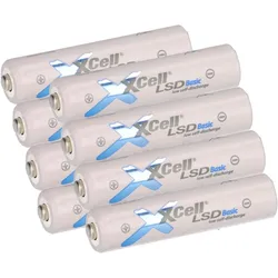 8x XCell Micro AAA Akku LSD Basic Ni-Mh 1,2V 800mAh Tray low self discharge