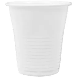MONOUSO - Wiederverwendbare Plastikbecher PP Weiß 166ml (100 Stück)