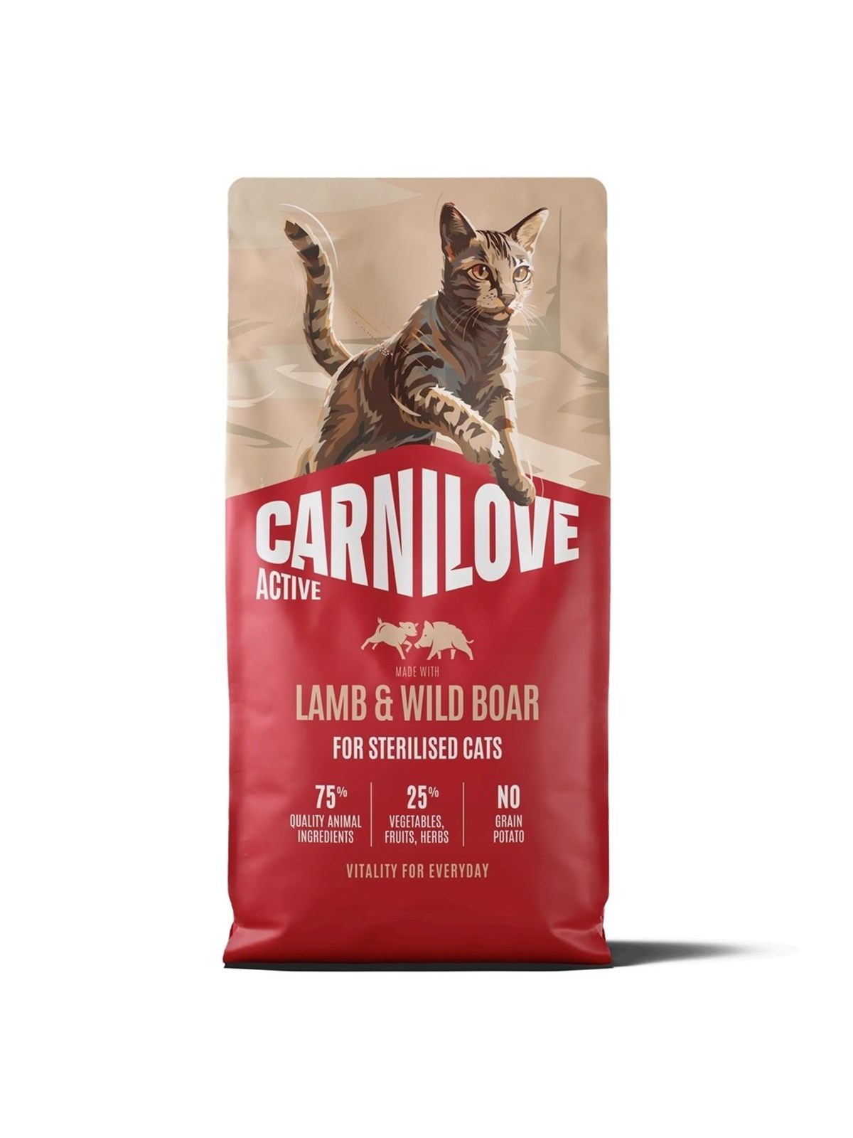 Carnilove Active Cat Lamb&Wild Boar Sterilised - Trockenfutter für Katzen - 2kg