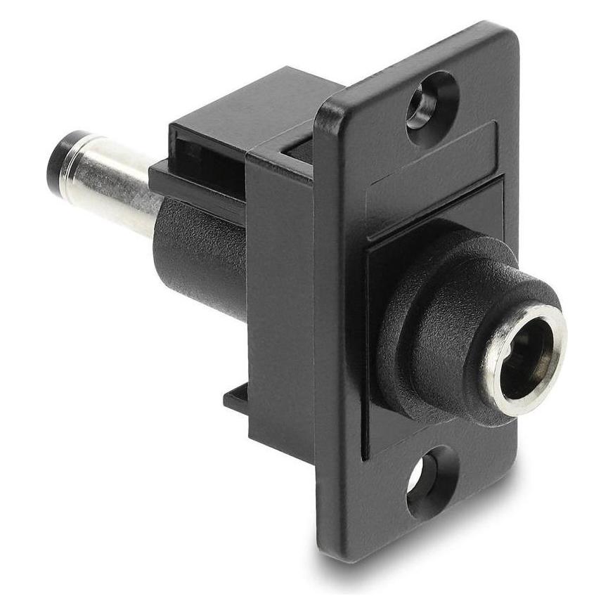 Delock Panel Mount DC 5,5 x 2,1 mm Buchse zu DC 5,5 x 2,1 mm (91116)