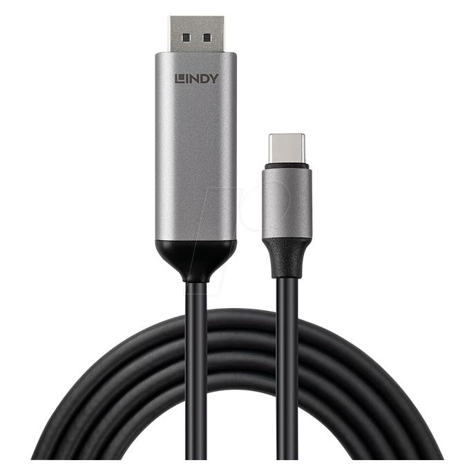 Lindy 2m Bi-Direktionales USB Typ C z (2 m) (43504)