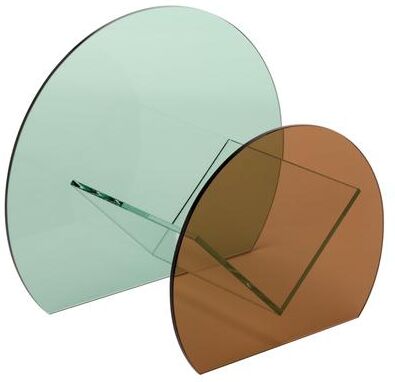 "SAFAVIEH Sera Tinted 19.7-Inch Glass Decorative Accent, Multi and Tint - 14""W x 24""D x 20""H"