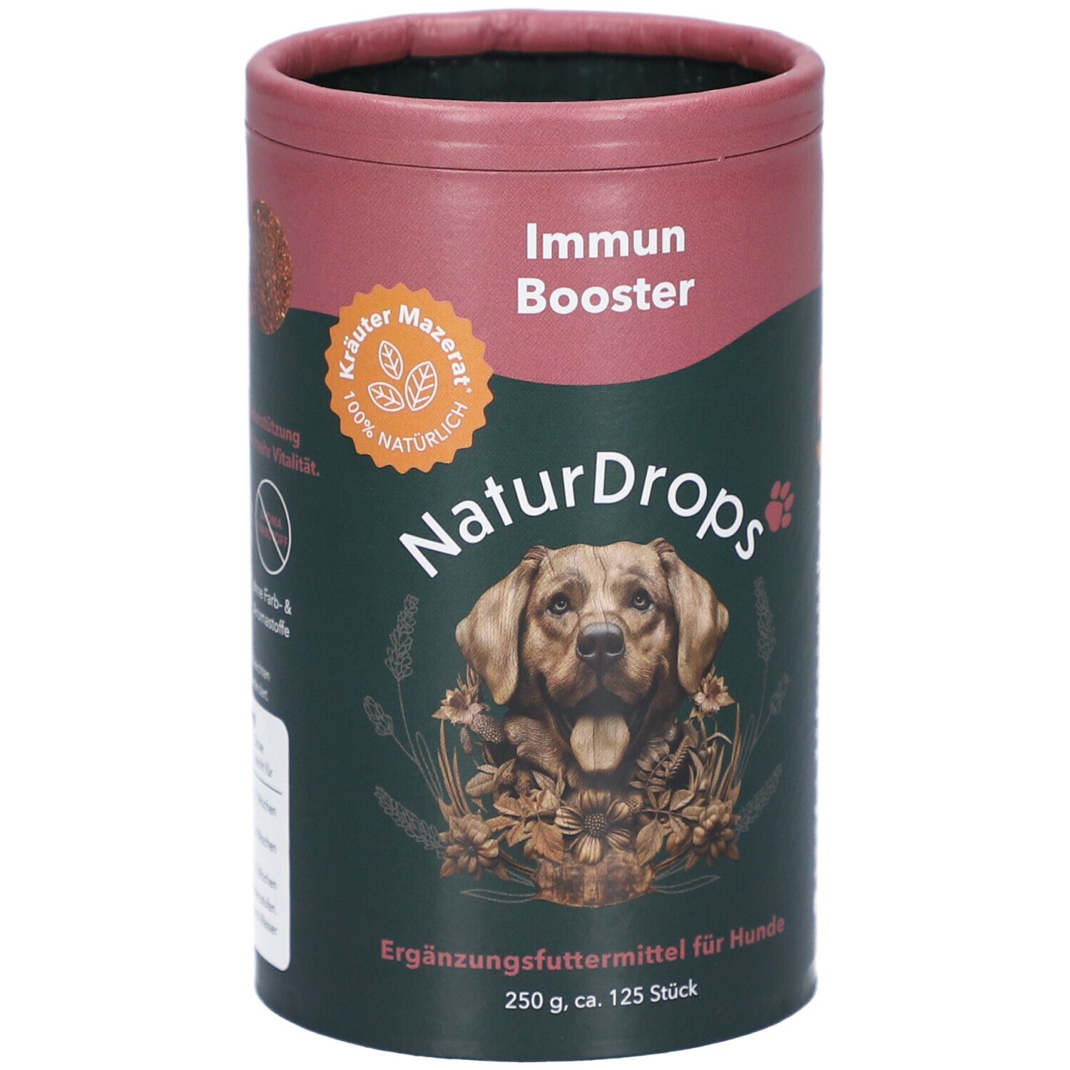 Naturdrops Immun Booster Erg.Futterm.f.Hunde 250 g Futter