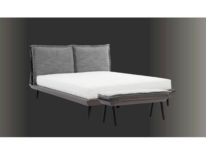 Xlmoebel Polsterbett Elegantes graues Bett mit modernem Design und hohem Komfort (Bett, 1-tlg., Bett), Hergestellt in Europa