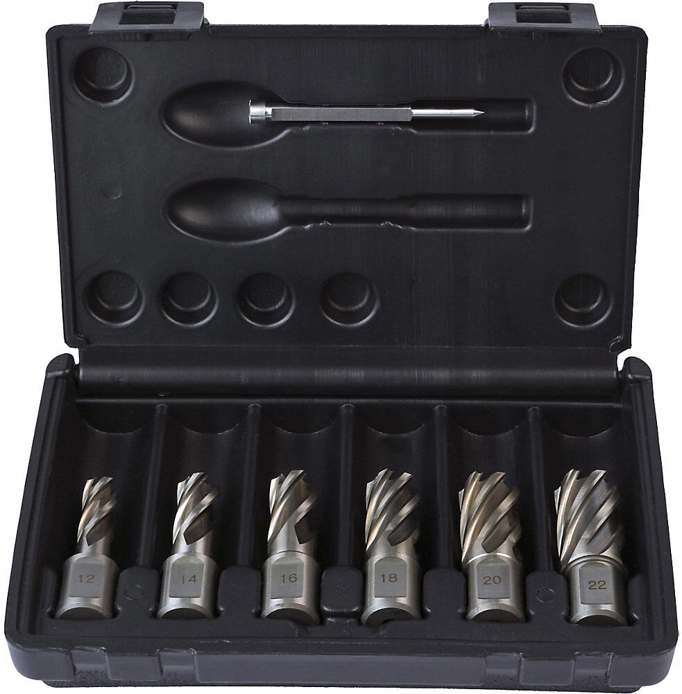 WELDON Kernbohrer-Set HSS-G, aus Schnellarbeitsstahl, 7 Teile, 30 mm Projahn