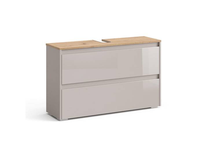 Vicco Waschbeckenunterschrank Majest, Cashmere/Artisan-Eiche, 100.1 x 62 cm mit 2 Schubladen, Kaschmir, Eiche Artisan, Holzwerkstoff, Rechteckig, 100.1x62x30.1 cm, Badezimmer, Badezimmerschränke, Waschbeckenunterschränke