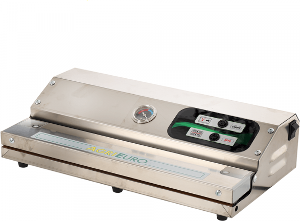 AgriEuro Premium MINI Euro 360 INOX - Machine sous vide + vacuomètre - Barre de soudure de 37 cm