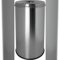 helit Sicherheitspapierkorb 50L - edelstahl