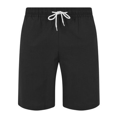 Shorts URBAN CLASSICS "Urban Classics Herren Basic Seersucker Shorts", Herren, Gr. XL, US-Größen, schwarz, 100% Baumwolle, unifarben, normal, Hosen Shorts