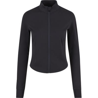 Langmantel URBAN CLASSICS "Urban Classics Ladies Sports Jacket Slim", Damen, Gr. S, schwarz, 75% Polyimid, 25% Elasthan, Mäntel