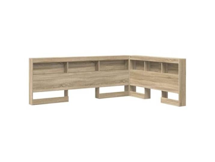 HGLADYU Minimalistisches L-Form Kopfteil mit Stauraum und integrierter Ladestation, Stauraum-Kopfteil mit praktischen Regalbohlen für die Organisation