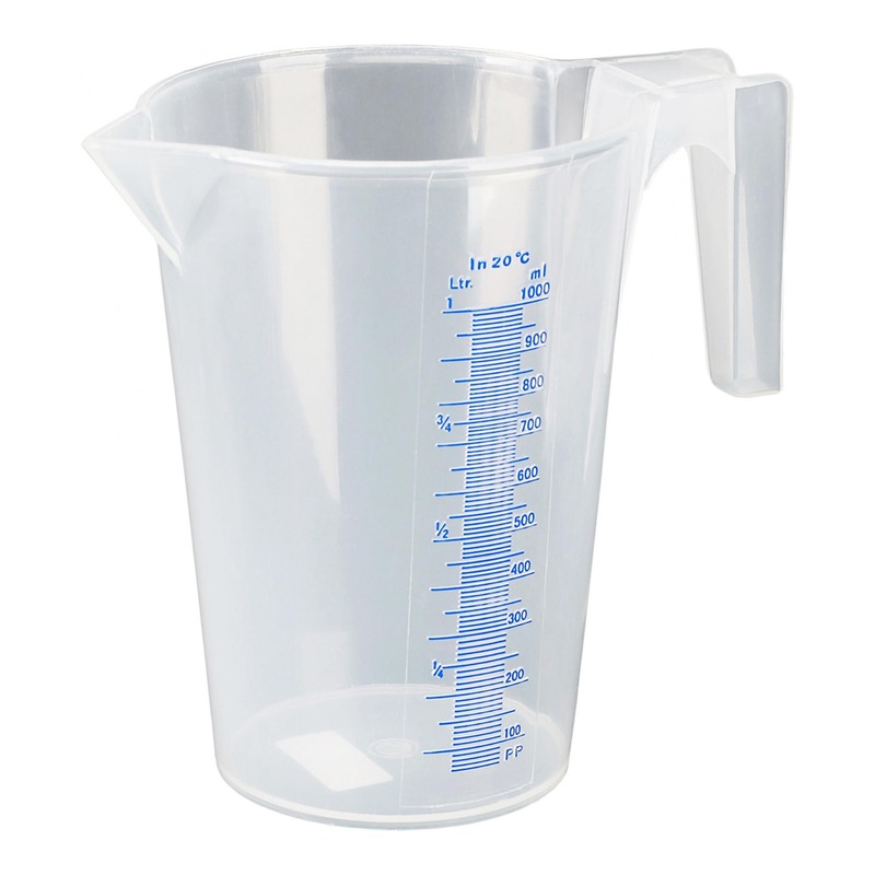 Verre doseur transparent gradué plastique Pressol 1L