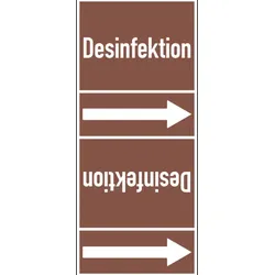 Rohrleitungskennzeichen Desinfektion - 33000x105 mm Folie selbstklebend
