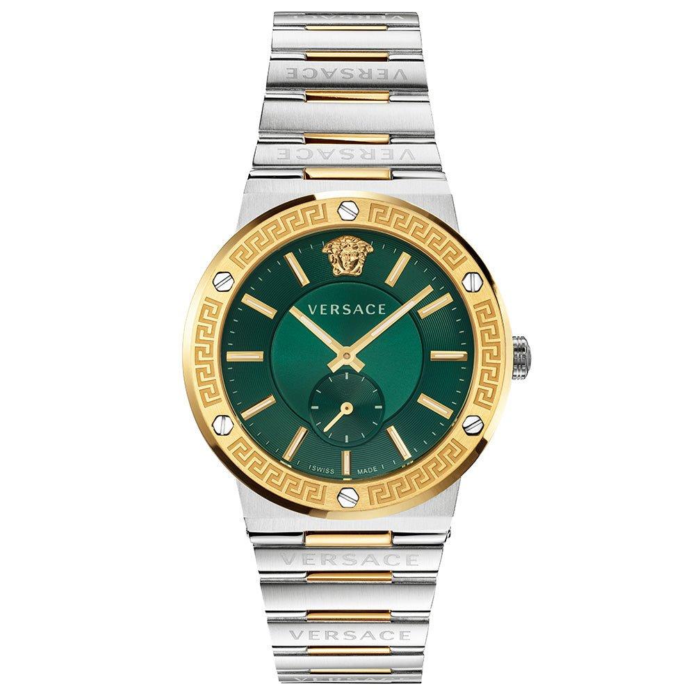 Versace VEVI00420 Herenhorloge Greca Tweekleurig Groen Wijzerplaat