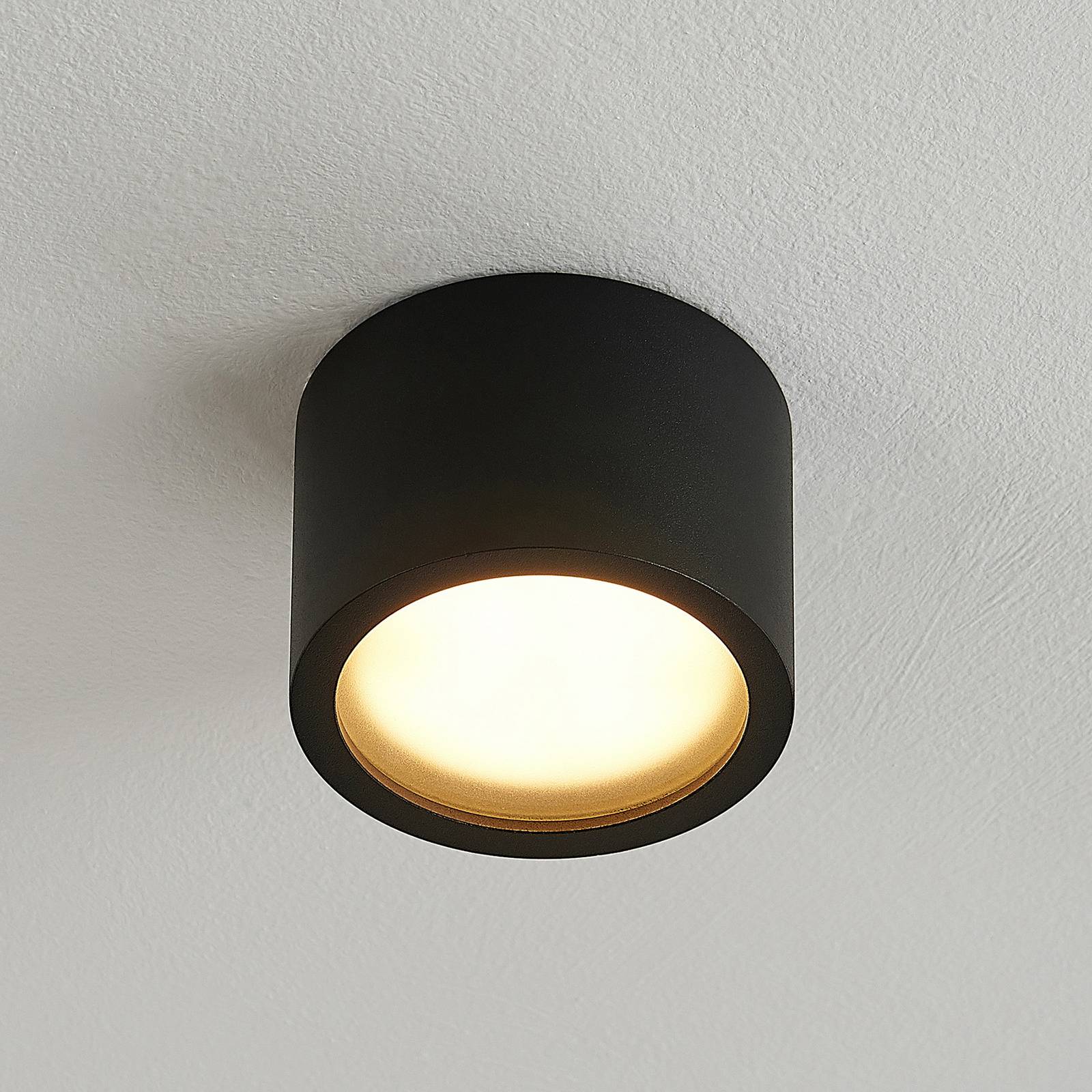 Downlight Nieva Arcchio, dimmable, Black, Hallway, Aluminium, Modern, Ceiling Light