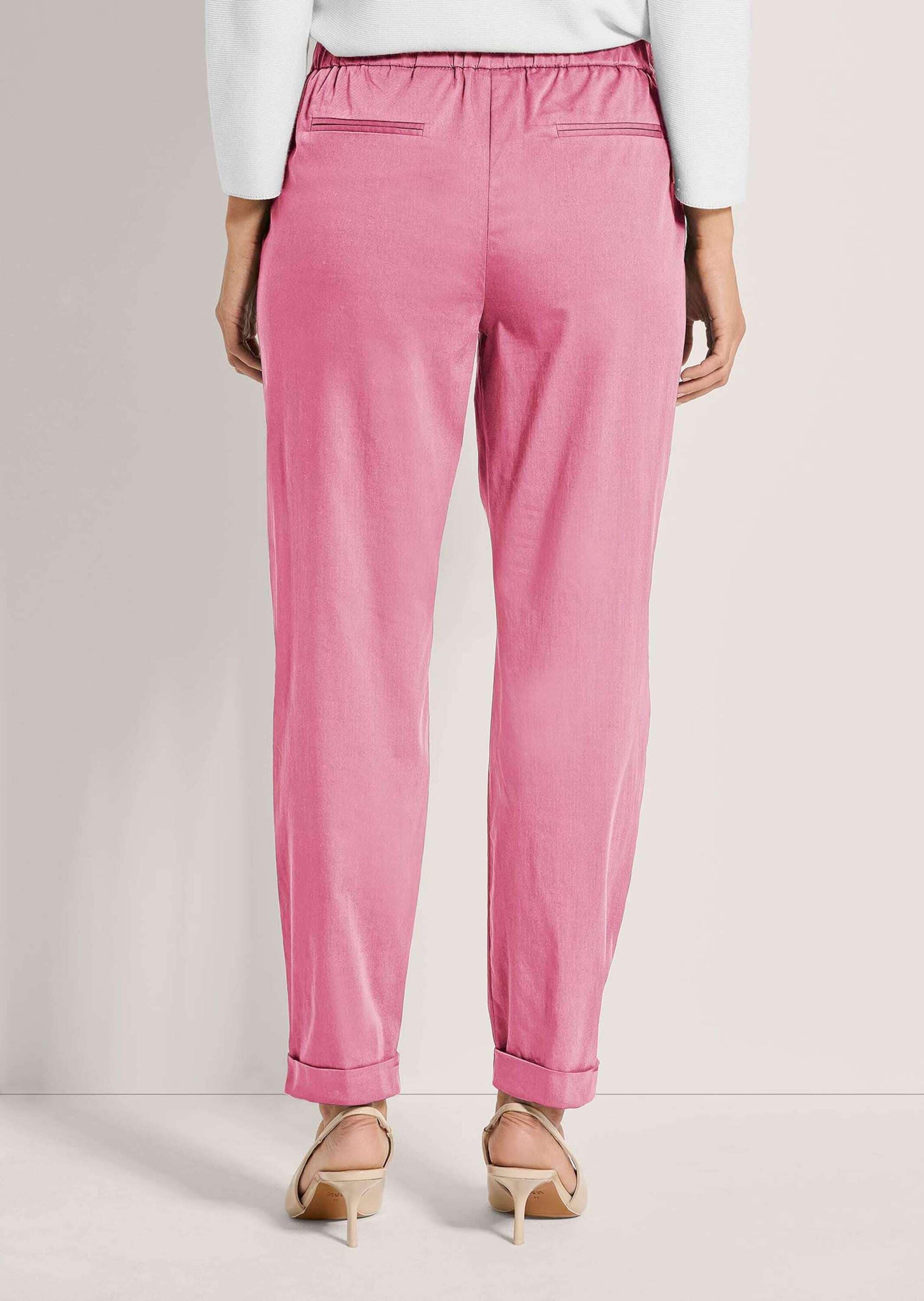 7/8-Hose MADELEINE "7/8-Hose Bequeme Hose zum Schlüpfen", Damen, Gr. 34, N + K Gr, rosa (himbeersorbet), Obermaterial: 80% Baumwolle CO. 18% Polyamid PA. 2% Elasthan EL., Modern, normal, Hosen 7/8-Hose