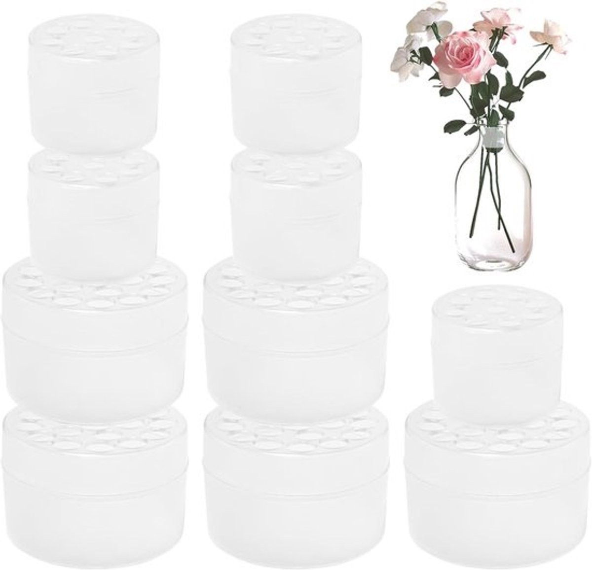 10 Stuks Spiraalvormige Transparante Stamhouder voor Bloemen - Herbruikbare DIY Bloemhouder voor Bruiloft en Woondecoratie