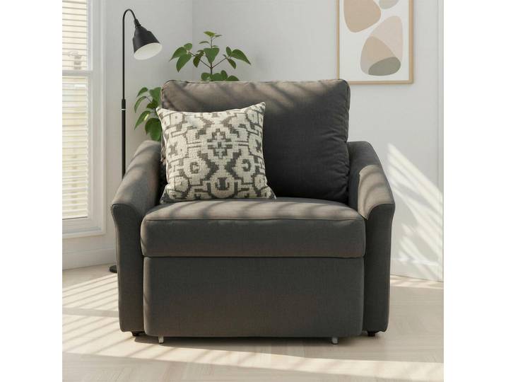 Mid.you Schlafsessel Relax Box, Dunkelgrau, Kunststoff, Uni, 108x86x96 cm, FSC Mix, Liegefunktion, Wohnzimmer, Sessel, Schlafsessel