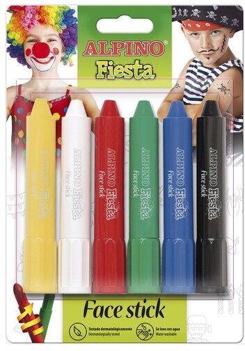 Alpino Maquillaje Fiesta Face Stick 6 unidades .