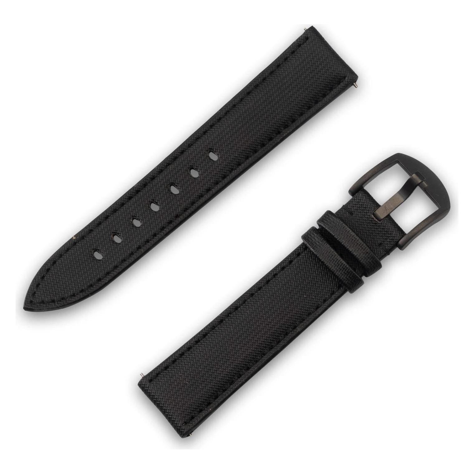 JT Berlin Watchband Wannsee | Universal 20mm | schwarz - Edelstahl schwarz | M | 10853 (10853) (Edelstahl) (10853)