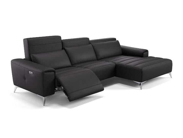 Leder Eckgarnitur BELLA Eckcouch mit Relaxfunktion Ledersofa