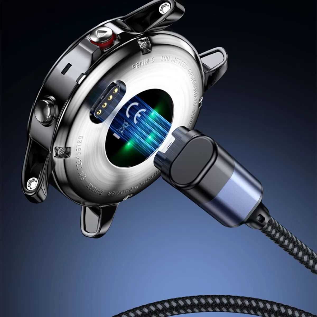 INF Type-C auf Garmin Ladekabel (1,2 m) - Schnelle & sichere Stromversorgung für Ihre Garmin Uhr