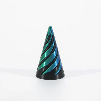 Inspire Picks 3D Printed Spiral Cone Toy Impossible Pyramid Passthrough Sculpture Pass Through Pyramid Toy Mini Vortex Thread Illusion c
