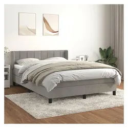 vidaXL, Boxspringbett, Olfonar (Block mit Quadraten) (140 x 200 cm)