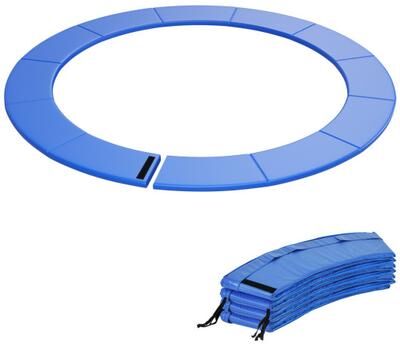 Costway 8 Feet Trampoline Pad Replacement Safety Pad with Fixing Straps (Blue)