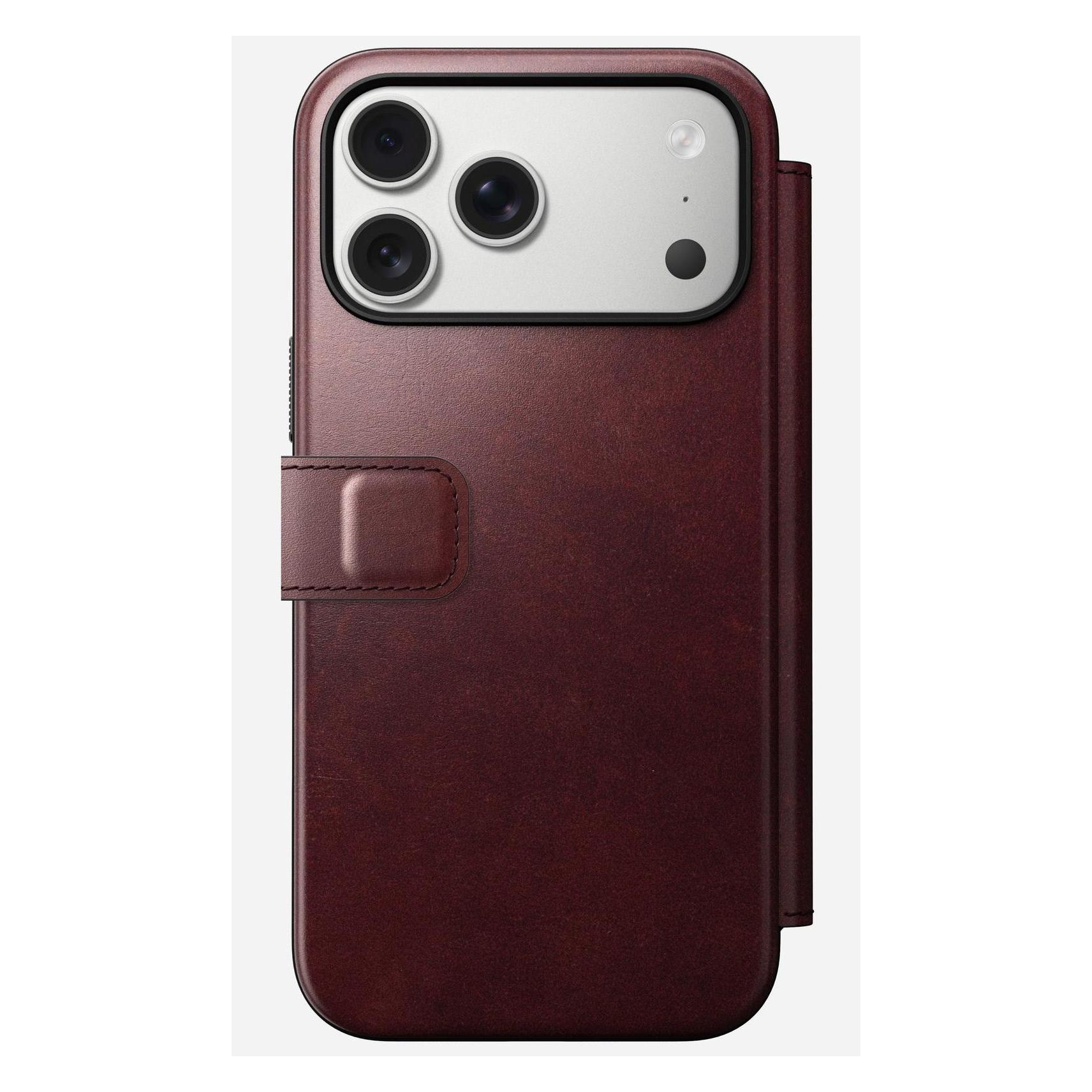 Nomad Modern Leather Folio - Lederhülle für iPhone Max, Horween-Leder (Apple iPhone 17 Pro Max) (NM011826858)