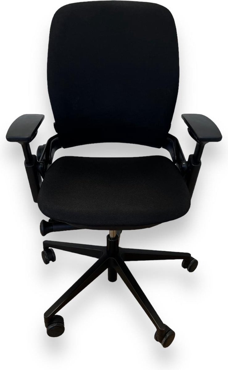 Steelcase Leap V2 ergonomische bureaustuul met armleuningen - Zwart