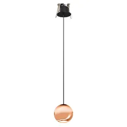 Bora 8,5W 36o 3000K Roségoldene Kugel-Pendelleuchte - LED-Deckenstrahler mit hoher Farbwiedergabe (CRI > 93) - Beneito & Faure