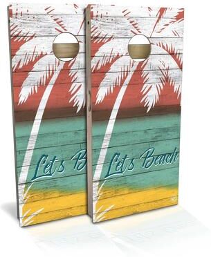 Skip's Garage Lets Beach Outdoor Cornhole Board Set