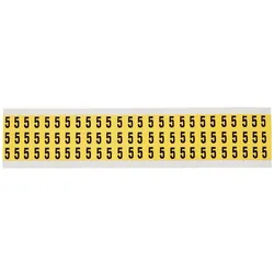 Brady, Etiketten, 3410-5, B-499, Schwarz auf Gelb, 9 x 13mm, Zahl 5, Schrifthöhe 8mm(25 K. á 78 E.)