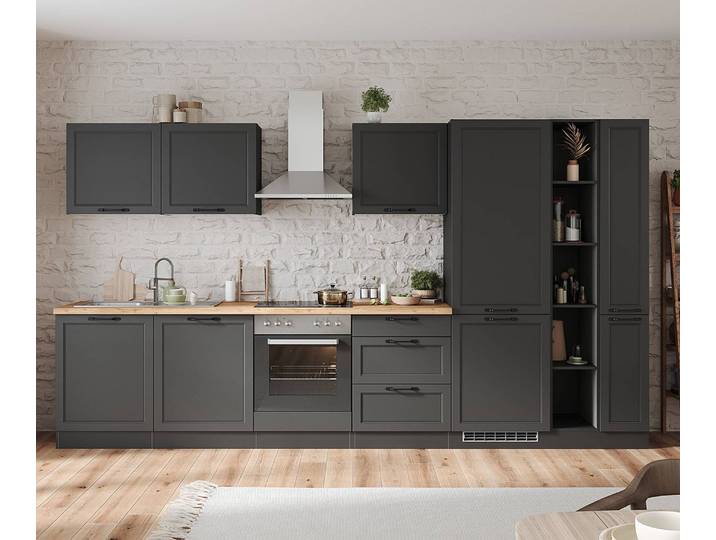 Meuble suspendu Meran 60 x 57 x 34cm Gris/Gris mat
