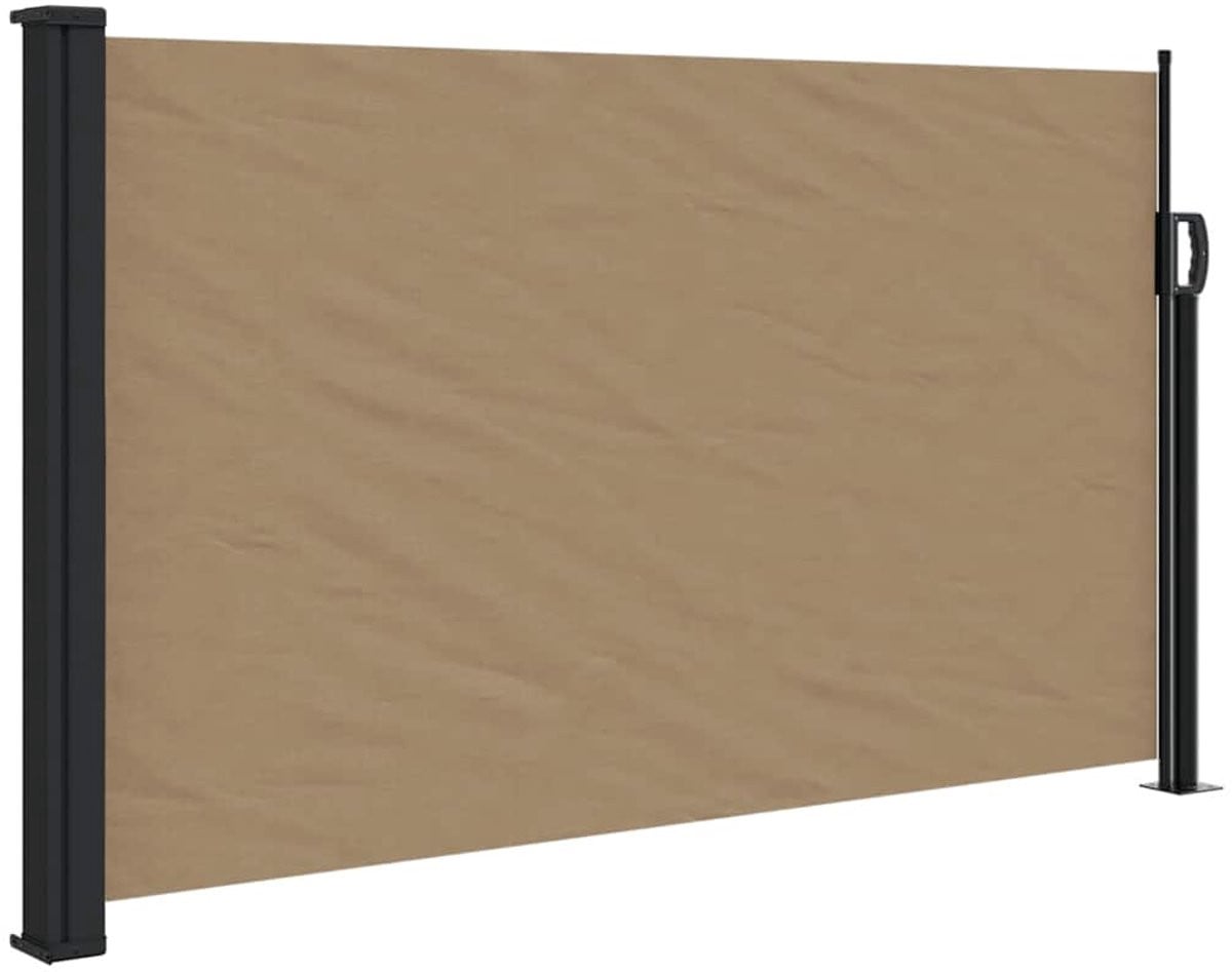 vidaXL Windscherm uittrekbaar - Taupe - 120 x 500 cm
