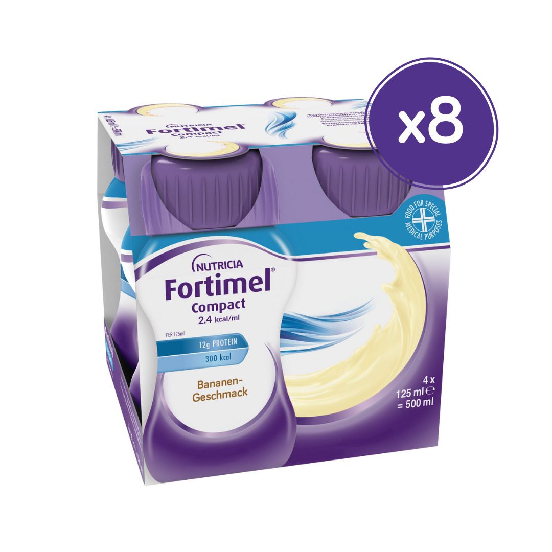Fortimel Compact 2.4 Bananengeschmack 8x4x125 ml Flüssigkeit